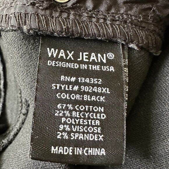 Wax Jean Women's Sustainable Denim Bootcut Stretch Black Size 14 - Picture 7 of 8